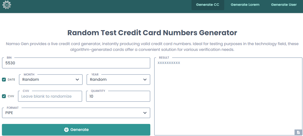 How Do You Use Namso Gen for Credit Card Validation